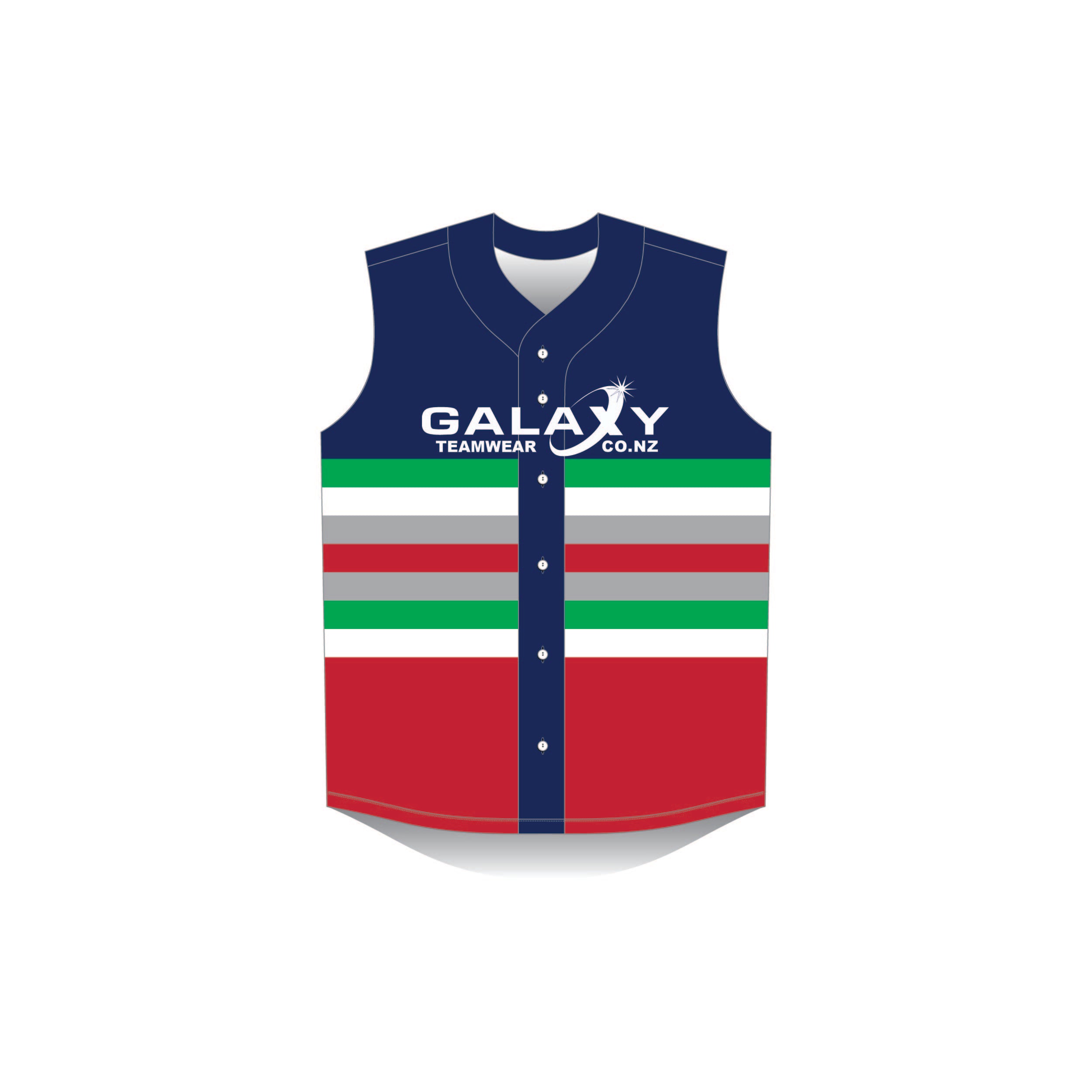Baseball Sleeveless Jersey Full Button