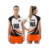 Netball Jersey Set Sleeve Playing Top Cap Sleeve - Design 7